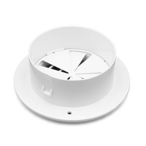 B&b Molders Heating/ Cooling Register, Thermovent Heat Vent, Ceiling Mount, Fits 4 Inch Flexible Ducts, Round – 94267