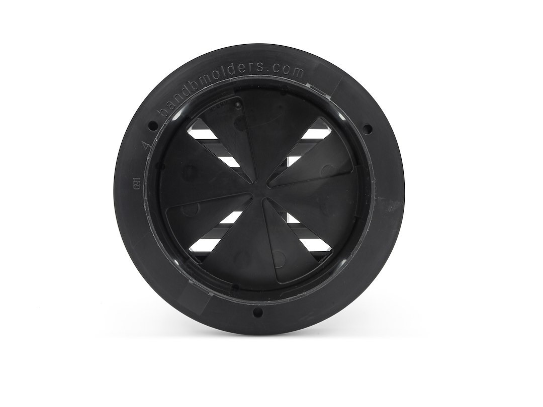 B&b Molders Heating/ Cooling Register, Thermovent Heat Vent, Ceiling Mount, Fits 2 Inch Flexible Ducts, Round – 94268