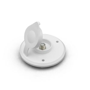 B&b Molders TV Cable Entry Plate, Single Cable, 1 Inch Cutout Dimension, 3.125 Inch Outside Dimension, Polar White – 94320