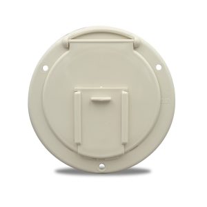 B&b Molders Electrical Cord Hatch, For Use with Up to 30 Amp/ 50 Amp Cords, Round, 4-5/8 Inch Diameter X 2-3/8 Inch Depth – 94327