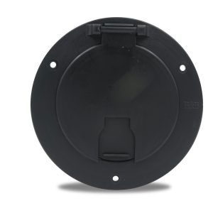 B&b Molders Electrical Cord Hatch, For Use with Up to 30 Amp/ 50 Amp Cords, Round, 5-1/8 Inch Diameter X 2-3/8 Inch Depth – 94330