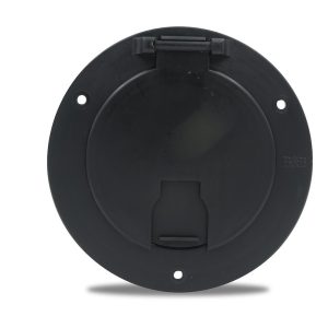 B&b Molders Electrical Cord Hatch, For Use with Up to 30 Amp/ 50 Amp Cords, Round, 5-1/8 Inch Diameter X 2-3/8 Inch Depth – 94332