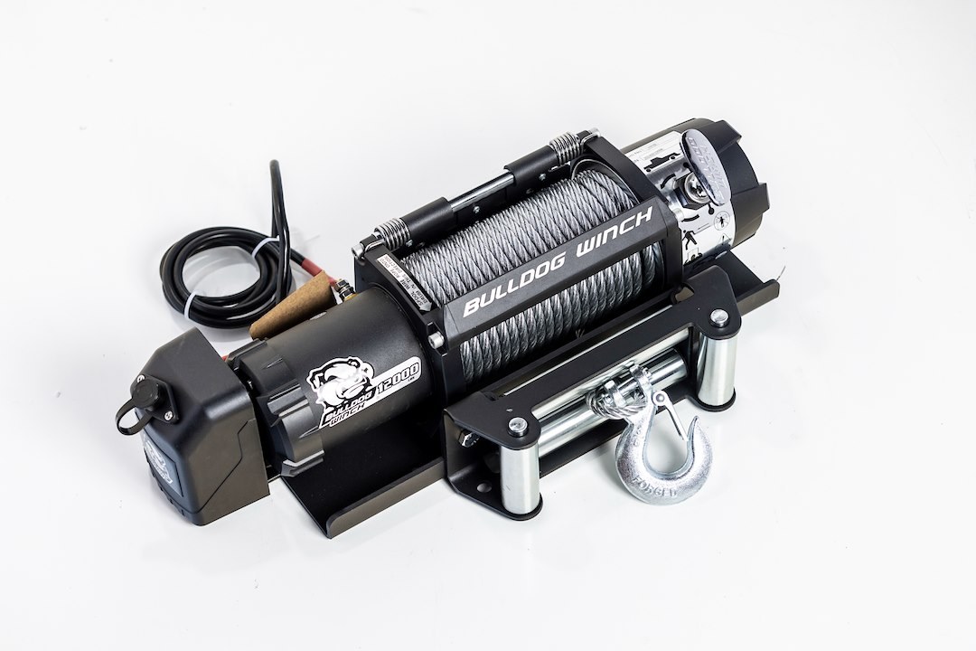 Bulldog Winc Winch, Vehicle Mounted, Trailer Winch, 12000 Pound Line Pull Capacity, 100 Foot Wire Rope, Roller Fairlead – 10039