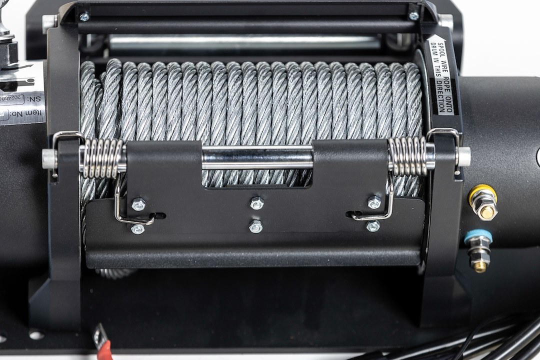 Bulldog Winc Winch, Vehicle Mounted, Trailer Winch, 12000 Pound Line Pull Capacity, 100 Foot Wire Rope, Roller Fairlead – 10039