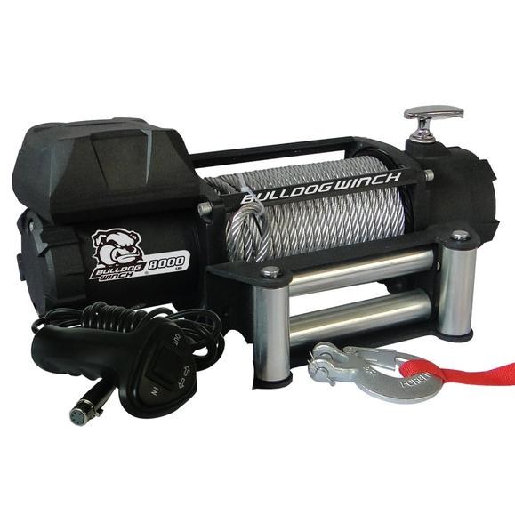 Bulldog Winc Winch, Vehicle Mounted, Trailer Winch, 12 Volt Electric, 5.2 Horse Power, 8000 Pound Line Pull Capacity, 100 Foot Wire Rope – 10041