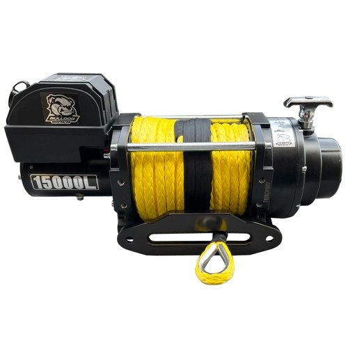 Bulldog Winc Winch, Vehicle Mounted, Heavy Duty Winch, 12 Volt Electric, 5.6 Horse Power, 15000 Pound Line Pull Capacity – 10064