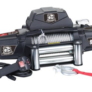 Bulldog Winc Winch, Standard, Vehicle Mounted, Trailer Winch, 12 Volt Electric, 5.5 Horse Power, 9500 Pound Line Pull Capacity – 10065