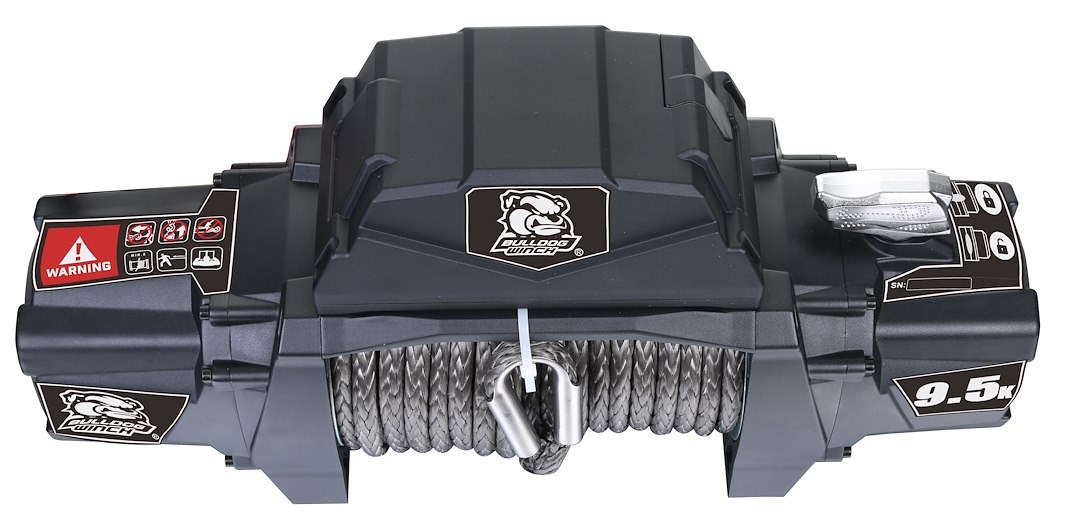 Bulldog Winc Winch, Standard, Vehicle Mounted, Trailer Winch, 12 Volt Electric, 5.5 Horse Power, 9500 Pound Line Pull Capacity – 10066