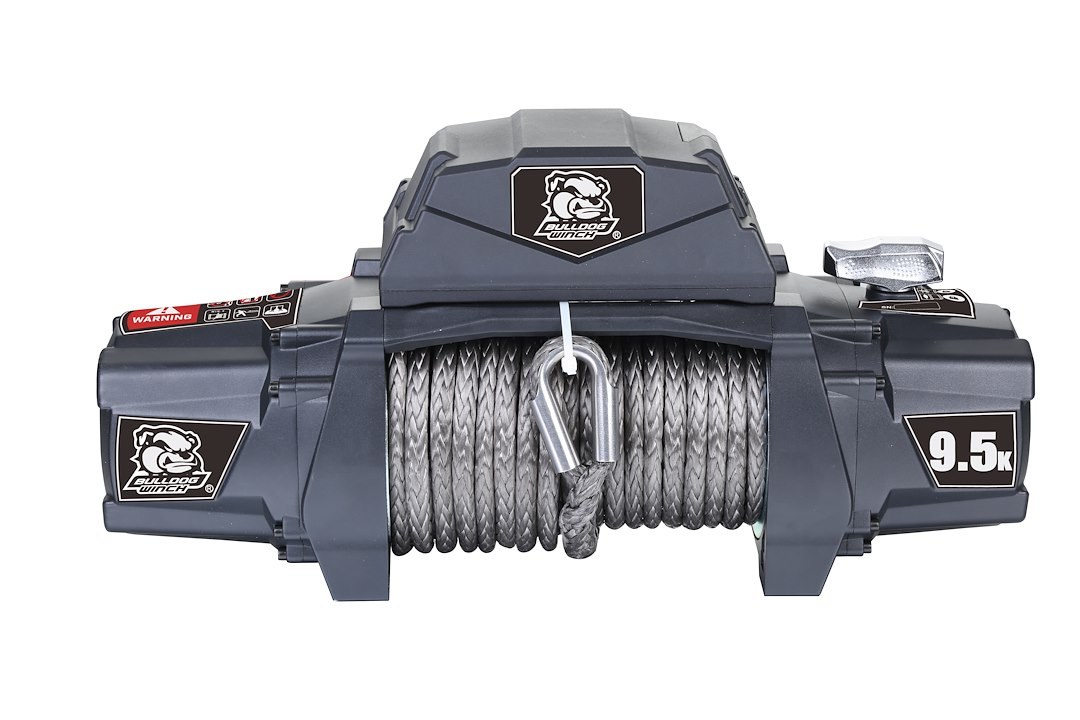 Bulldog Winc Winch, Standard, Vehicle Mounted, Trailer Winch, 12 Volt Electric, 5.5 Horse Power, 9500 Pound Line Pull Capacity – 10066
