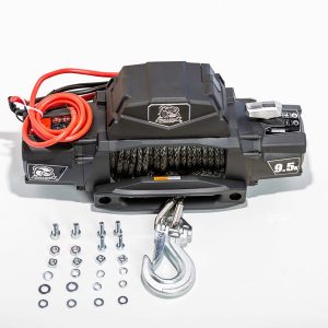 Bulldog Winc Winch, Standard, Vehicle Mounted, Trailer Winch, 12 Volt Electric, 5.5 Horse Power, 9500 Pound Line Pull Capacity – 10066