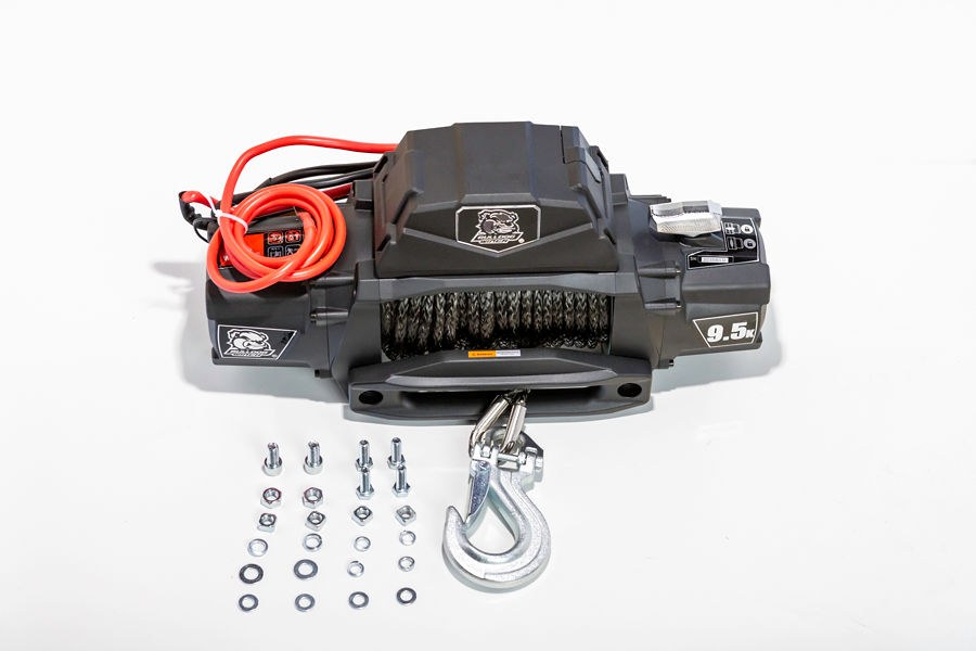 Bulldog Winc Winch, Standard, Vehicle Mounted, Trailer Winch, 12 Volt Electric, 5.5 Horse Power, 9500 Pound Line Pull Capacity – 10066