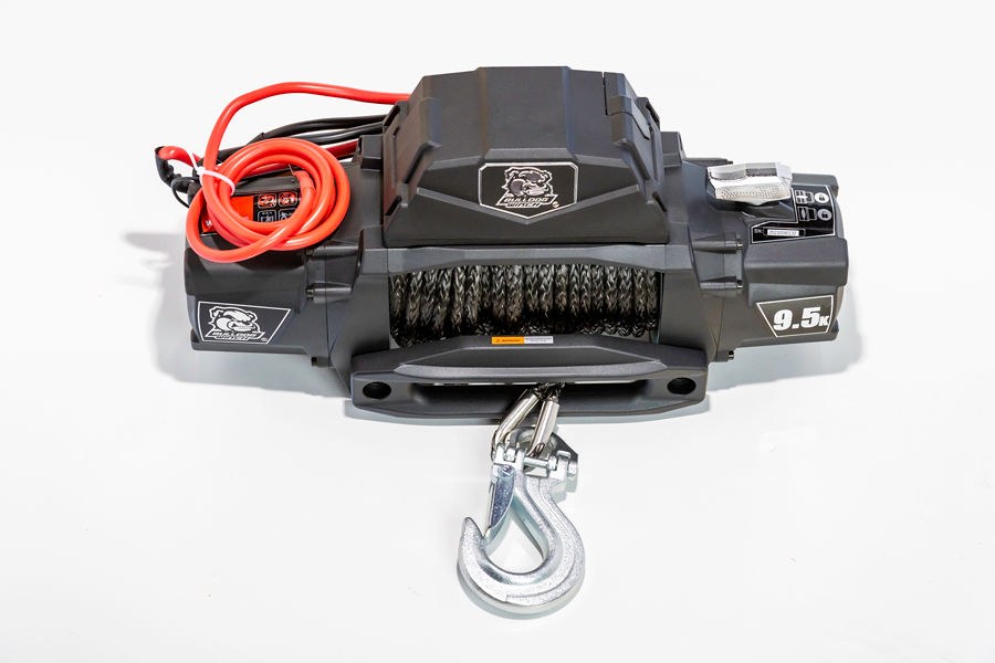 Bulldog Winc Winch, Standard, Vehicle Mounted, Trailer Winch, 12 Volt Electric, 5.5 Horse Power, 9500 Pound Line Pull Capacity – 10066