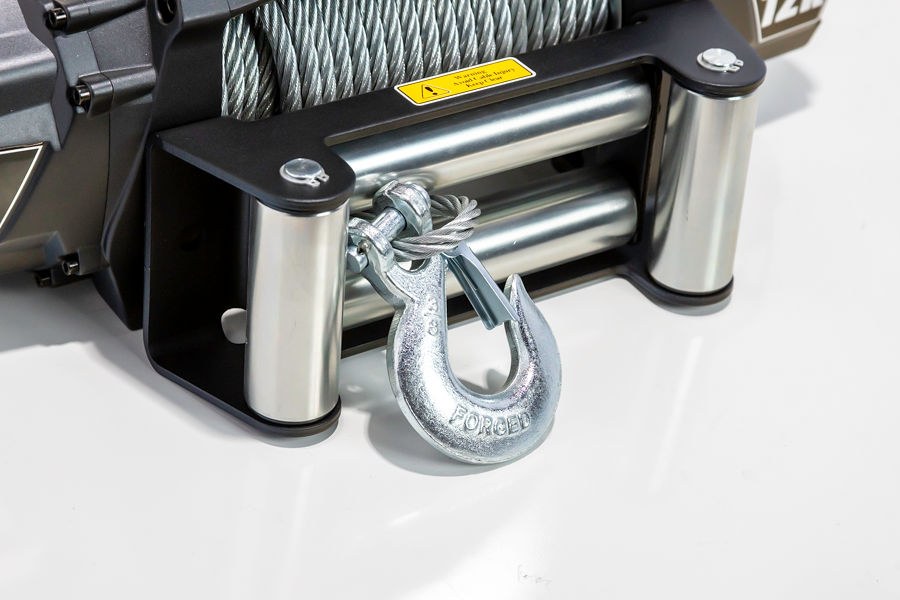 Bulldog Winc Winch, Vehicle Mounted, Trailer Winch, 6 Horse Power Electric, 12000 Pound Line Pull Capacity, 100 Foot Wire Rope – 10067
