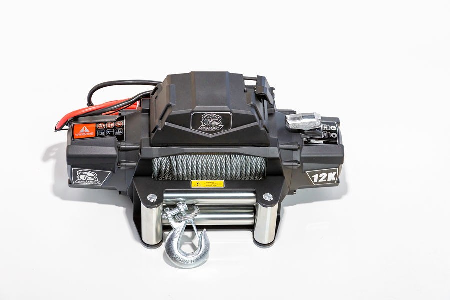 Bulldog Winc Winch, Vehicle Mounted, Trailer Winch, 6 Horse Power Electric, 12000 Pound Line Pull Capacity, 100 Foot Wire Rope – 10067