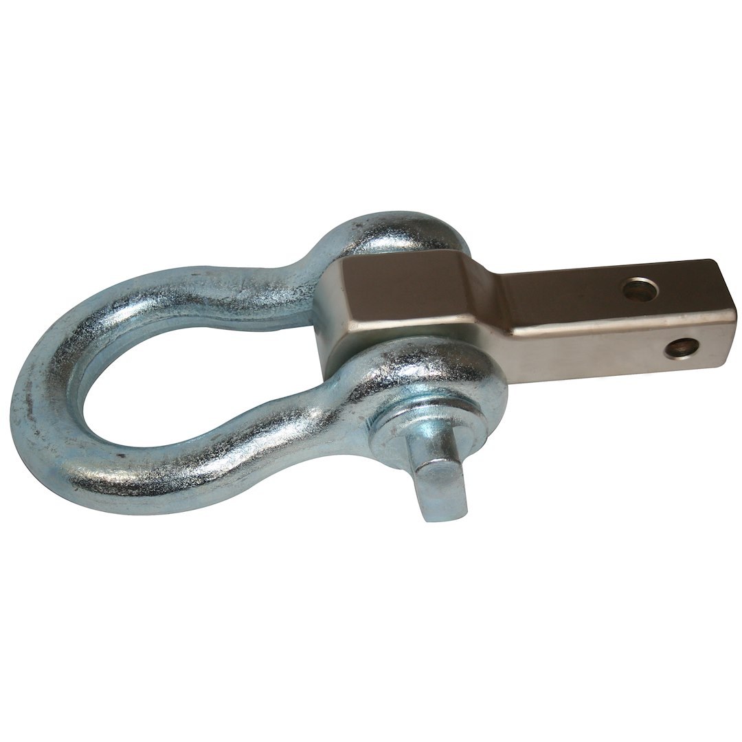 Bulldog Winc D-Ring, Fits 2 X 2 Inch Receiver, 1-1/2 Inch Shackle Diameter, Zinc Plated, Silver, Alloy Steel, Single – 20181