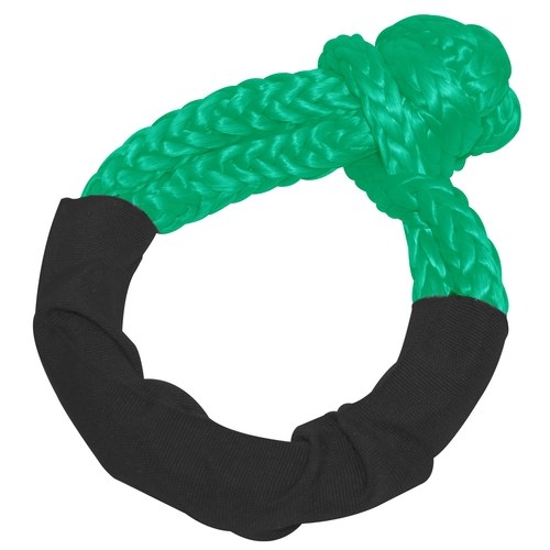 Bulldog Winc Shackle Rope, 2 Inch Diameter Rope, 13 Inch Diameter Loop, 125000 Pound Breaking Strength, With Sleeve, Dark Green – 20379