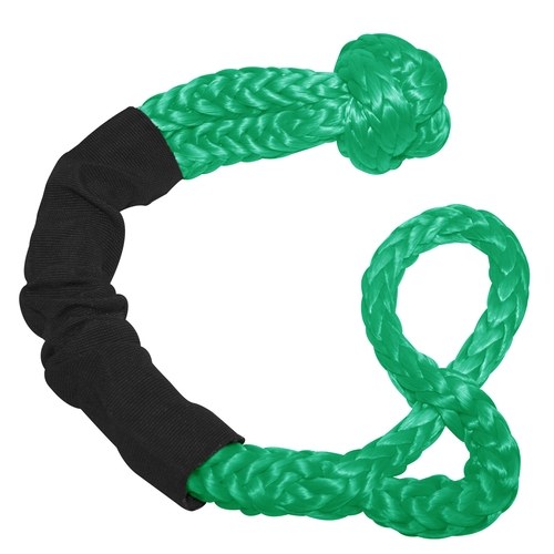 Bulldog Winc Shackle Rope, 2 Inch Diameter Rope, 13 Inch Diameter Loop, 125000 Pound Breaking Strength, With Sleeve, Dark Green – 20379