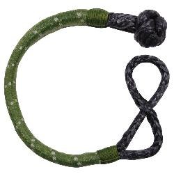 Bulldog Winc Shackle Rope, 0.393 Inch Diameter Rope, 8 Inch Diameter Loop, 30000 Pound Breaking Strength, Without Sleeve, Black/ Green – 20393