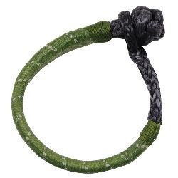 Bulldog Winc Shackle Rope, 0.393 Inch Diameter Rope, 8 Inch Diameter Loop, 30000 Pound Breaking Strength, Without Sleeve, Black/ Green – 20393