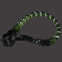 Bulldog Winc Shackle Rope, 0.393 Inch Diameter Rope, 8 Inch Diameter Loop, 30000 Pound Breaking Strength, Without Sleeve, Black/ Green – 20393