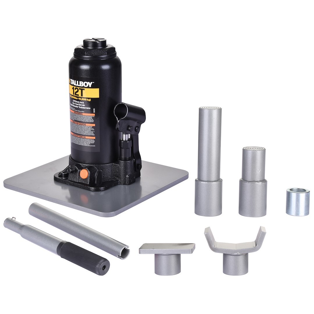 Bulldog Winc Jack, Tallboy™, Bottle Jack, Hydraulic, 24000 Pound Capacity, 11.3 Inch to 27.1 Inch Lift Height, Black – 50016