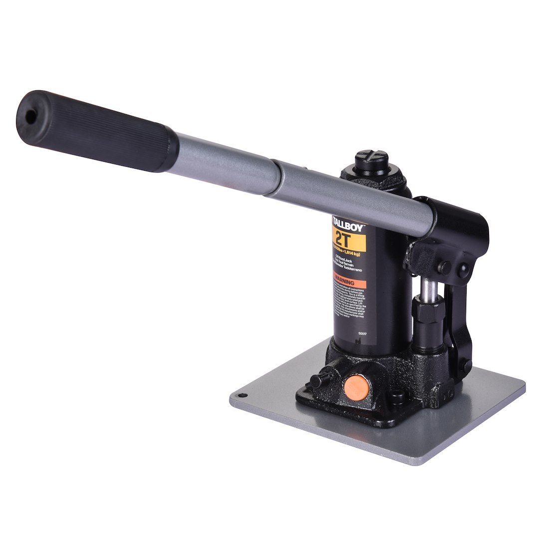 Bulldog Winc Jack, Tallboy™, Bottle Jack, Hydraulic, 2000 Pound Capacity, 7.9 Inch to 26.7 Inch Lift Height, Black – 50017