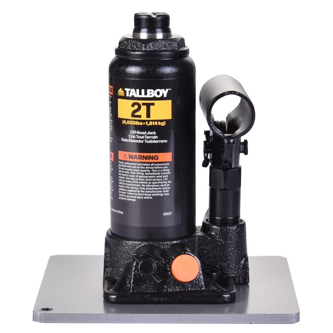Bulldog Winc Jack, Tallboy™, Bottle Jack, Hydraulic, 2000 Pound Capacity, 7.9 Inch to 26.7 Inch Lift Height, Black – 50017