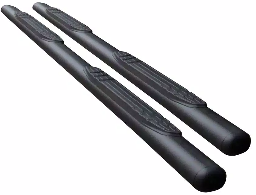 Big Country Truck Accessories Nerf Bar, Fusion, With Step Pads, 4 Inch Oval Straight, Textured Powder Coat, Black, Steel – 104169870