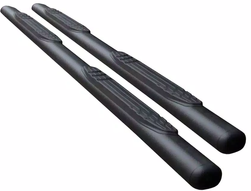 Big Country Truck Accessories Nerf Bar, Fusion, With Step Pads, 4 Inch Oval Straight, Textured Powder Coat, Black, Steel – 104188870
