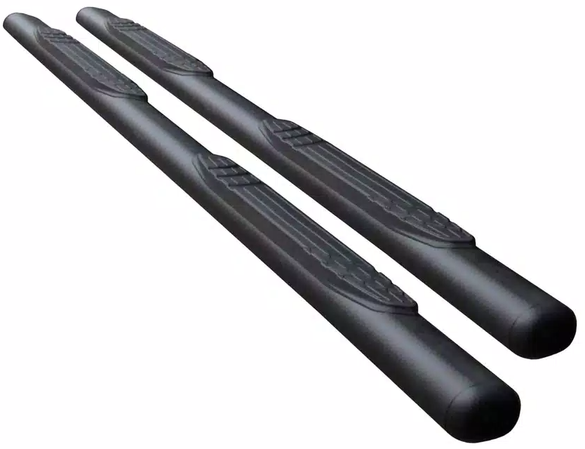 Big Country Truck Accessories Nerf Bar, Fusion, With Step Pads, 4 Inch Oval Straight, Textured Powder Coat, Black, Steel – 104269800