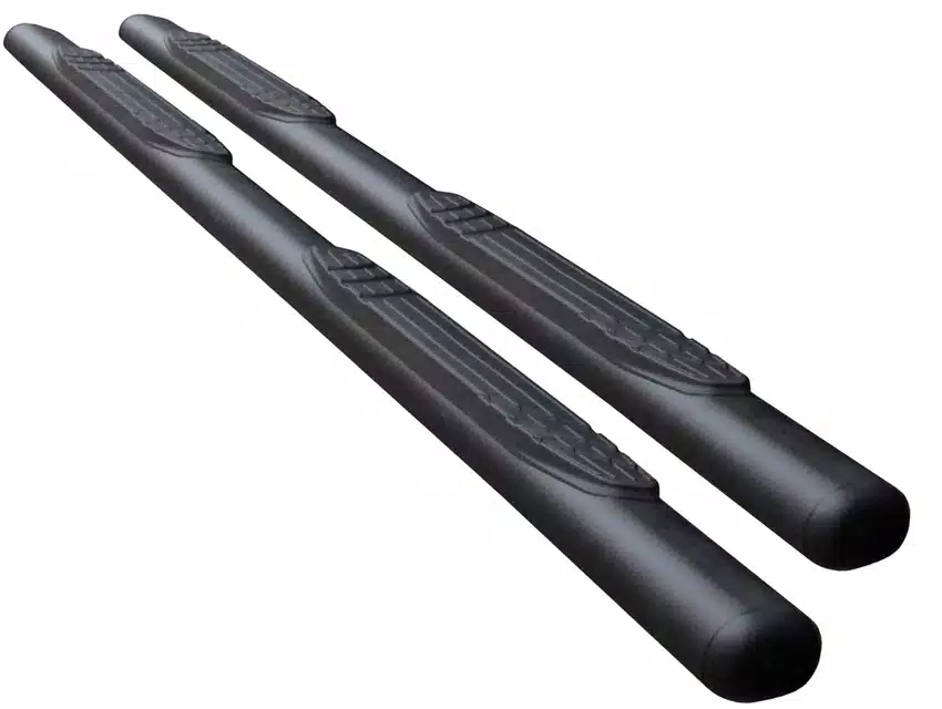 Big Country Truck Accessories Nerf Bar, Fusion, With Step Pads, 4 Inch Oval Straight, Textured Powder Coat, Black, Steel – 104269870
