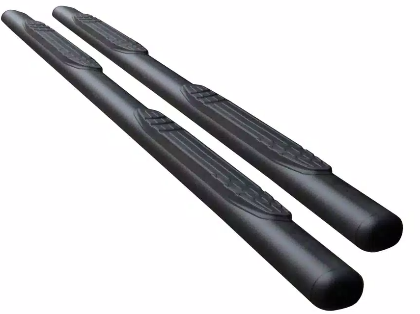 Big Country Truck Accessories Nerf Bar, Fusion, With Step Pads, 4 Inch Oval Straight, Textured Powder Coat, Black, Steel – 104424870