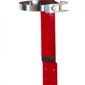 Buckeye Fire Fire Extinguisher Mount, Flat Surface Mount, Single Metal Strap, 5 Pound Tank, Red, Steel – 700260