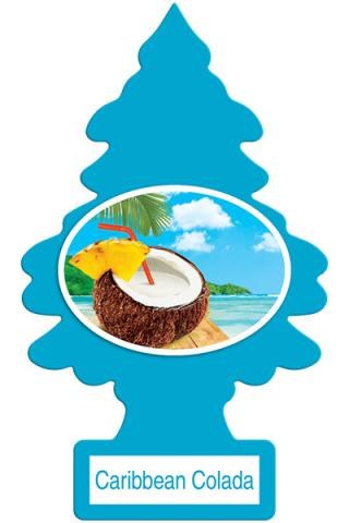 Car Freshner Air Freshener, Little Trees ®, Caribbean Colada Scent, Hangable – U1P-10324