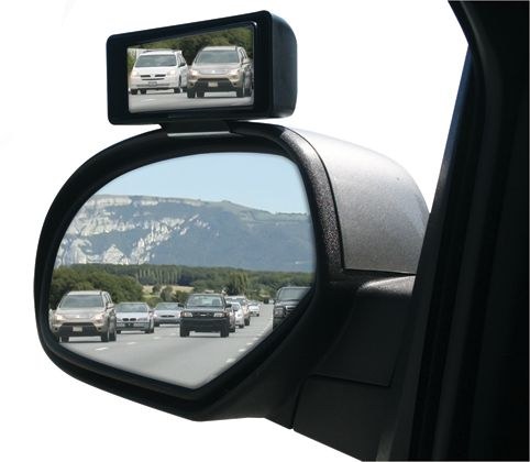 Camco Blind Spot Mirror, 5 Inch X 1-3/4 Inch, Without Turn Signal Indicator – 25633