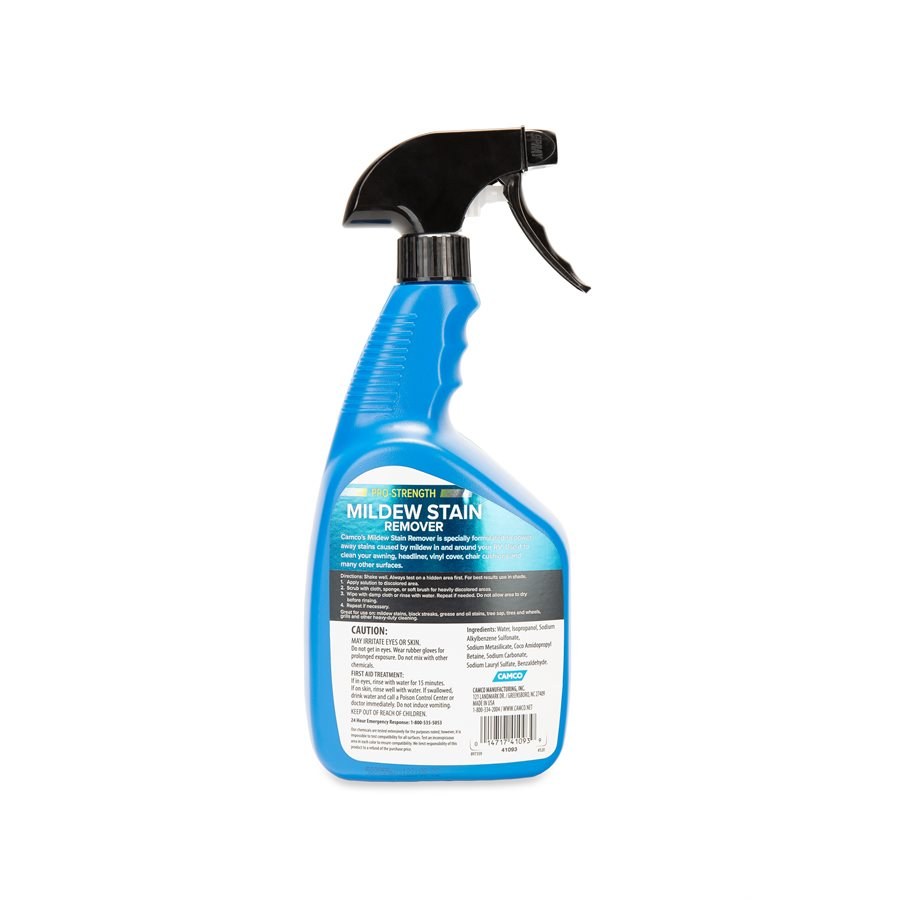 Camco Mildew Stain Remover, For Removing Mildew Stains from Awnings/ Headliners/ Vinyl Covers/ Chair Cushions Without Scrubbing – 41093