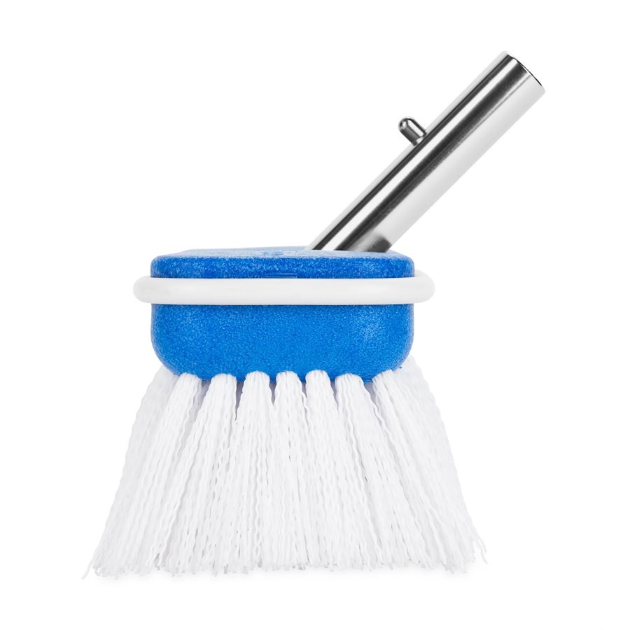 Camco Car Wash Brush, 7 Inch Rectangular Brush Head, White Stiff Bristle, Head Attachment Only, Without Hose Connection, Without Water Control – 41926