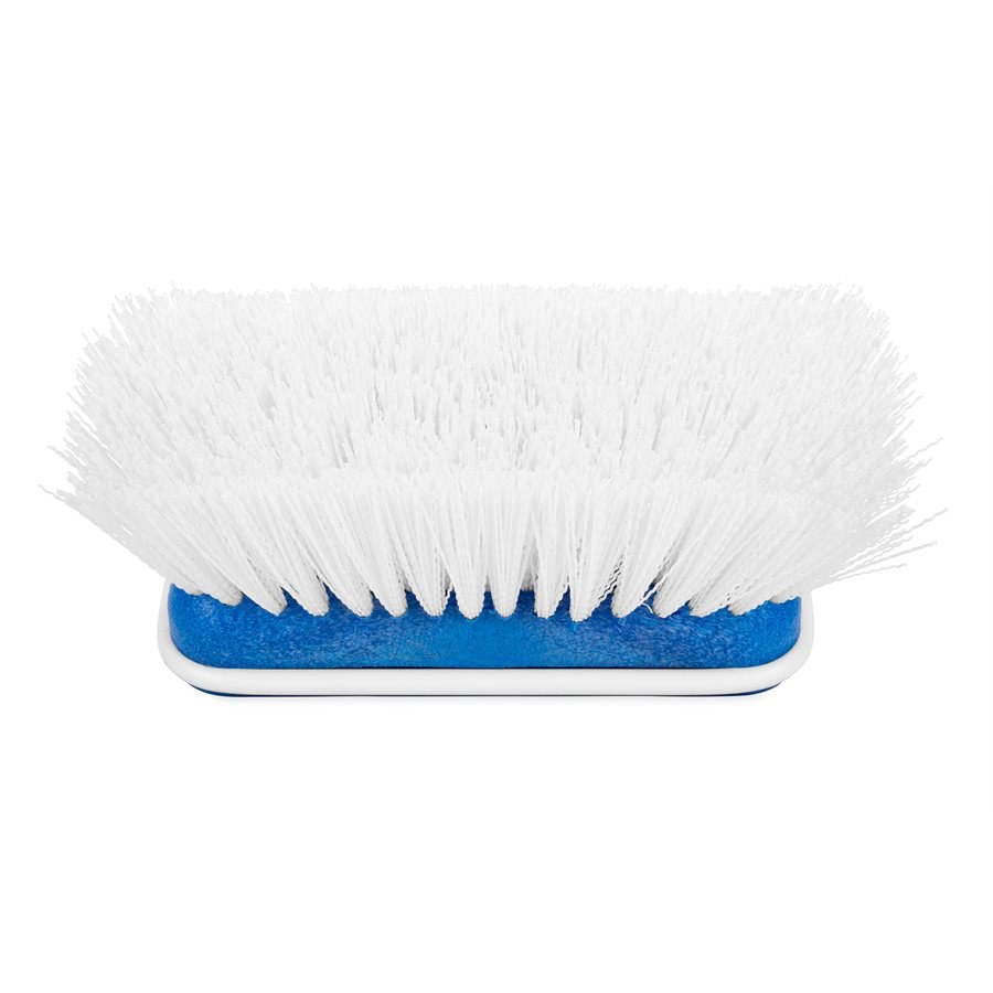 Camco Car Wash Brush, 7 Inch Rectangular Brush Head, White Stiff Bristle, Head Attachment Only, Without Hose Connection, Without Water Control – 41926