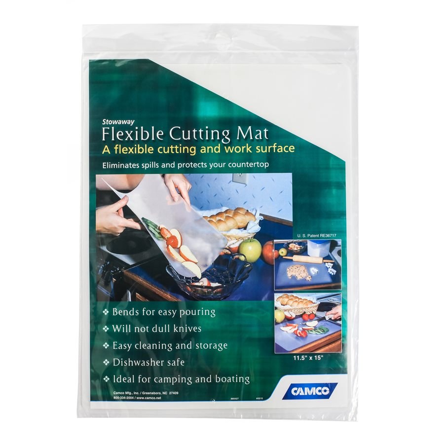 Camco Cutting Board, Countertop Use, Lightweight Recyclable, Plastic, Bend or Roll for Storage, 11-1/2 Inch Length X 15 Inch Width – 43770