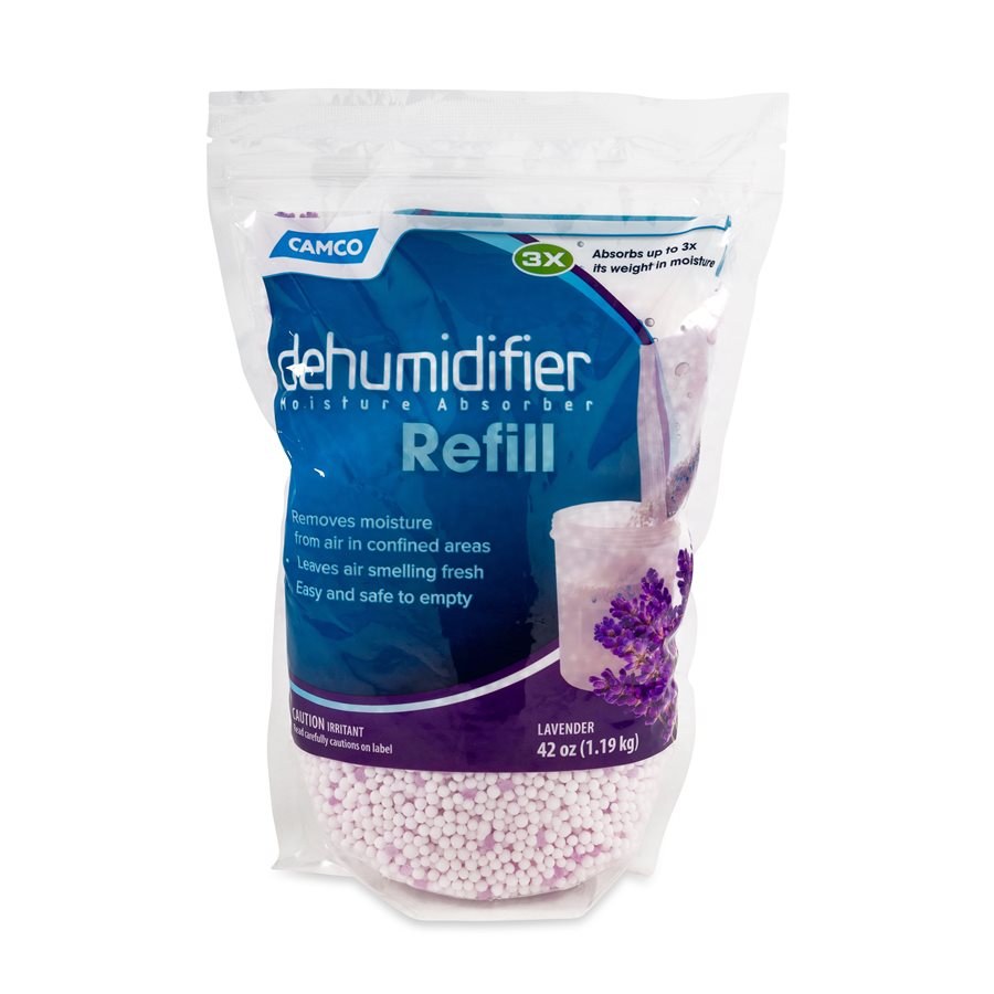 Camco Dehumidifier, Refill Package, 42 Ounce, Lavender Scent, With English/ French Language Packaging – 44284
