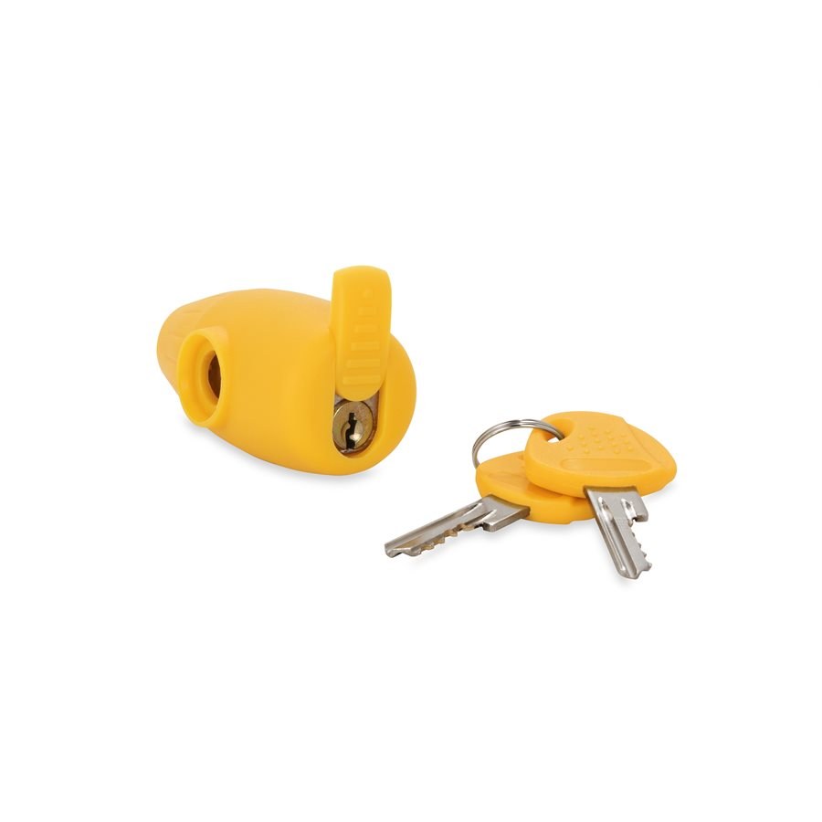 Camco Cable Lock, Use to Lock Power Cords with Handles to Power Box or to One Another, With 2 Keys, With English/ French Language Packaging – 44290