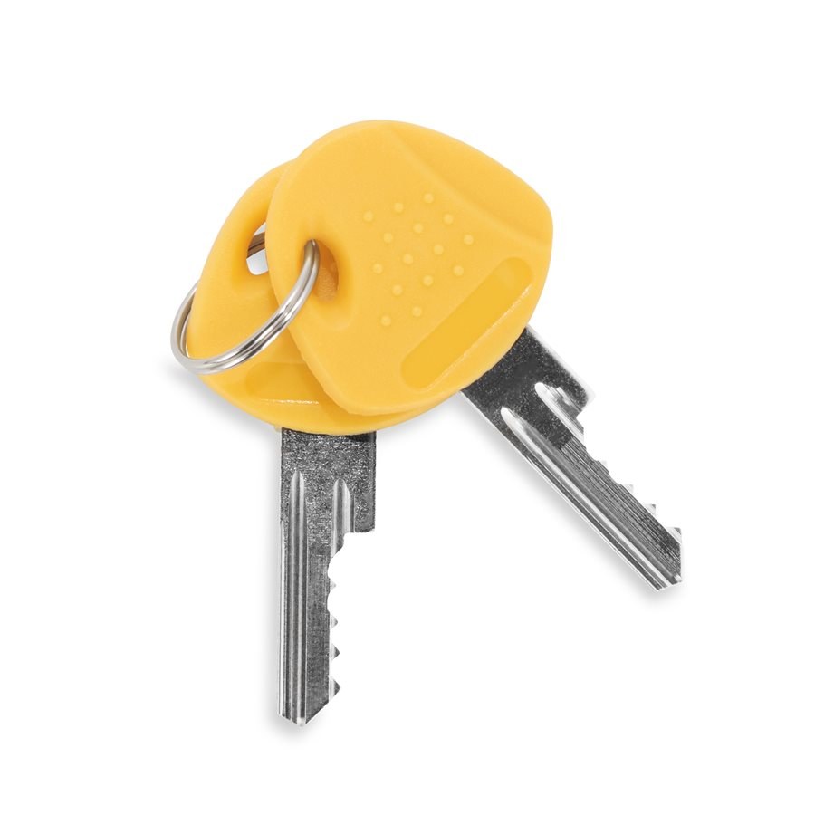 Camco Cable Lock, Use to Lock Power Cords with Handles to Power Box or to One Another, With 2 Keys, With English/ French Language Packaging – 44290