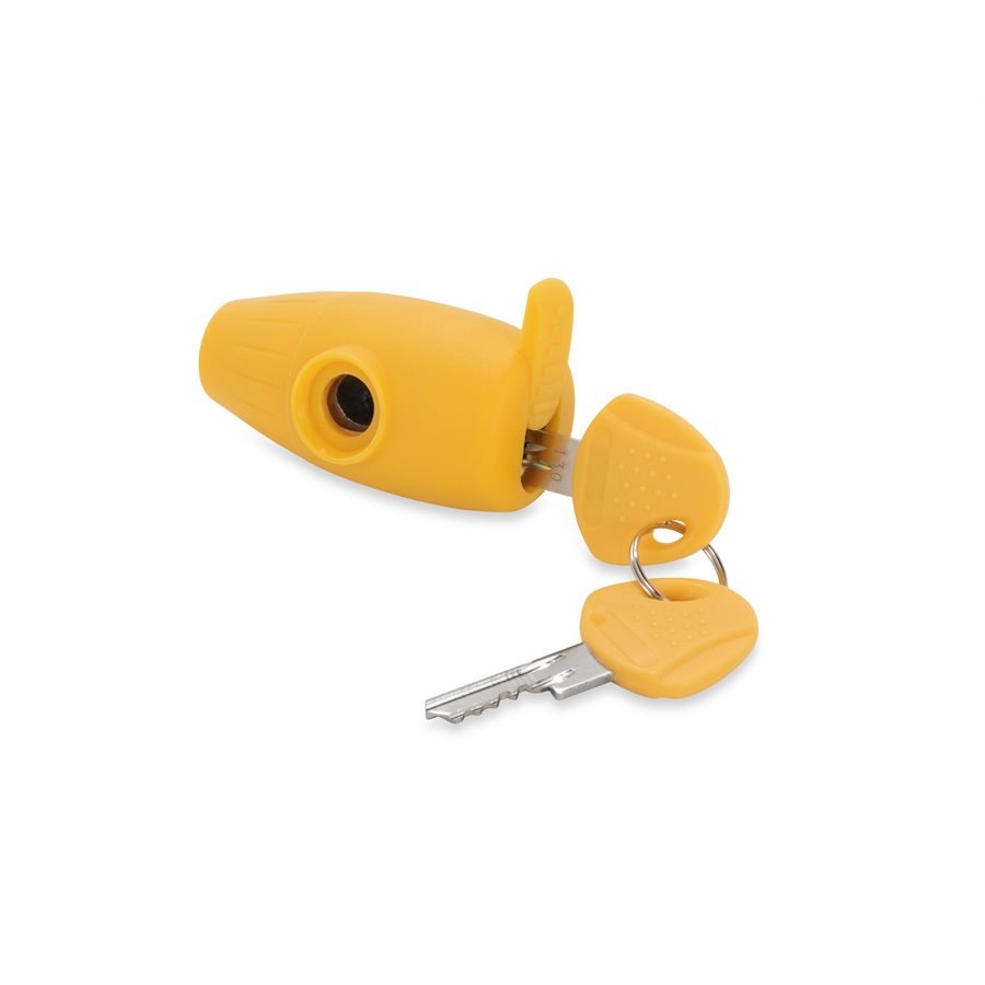 Camco Cable Lock, Use to Lock Power Cords with Handles to Power Box or to One Another, With 2 Keys, With English/ French Language Packaging – 44290