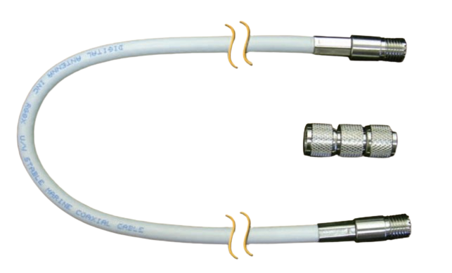 Digital Antn Antenna Cable Extension, Powermax™ Series, 20 Foot Length, RG-8X Type, Mini-UHF Female and Mini-UHF Female Connectors, White – C118-20