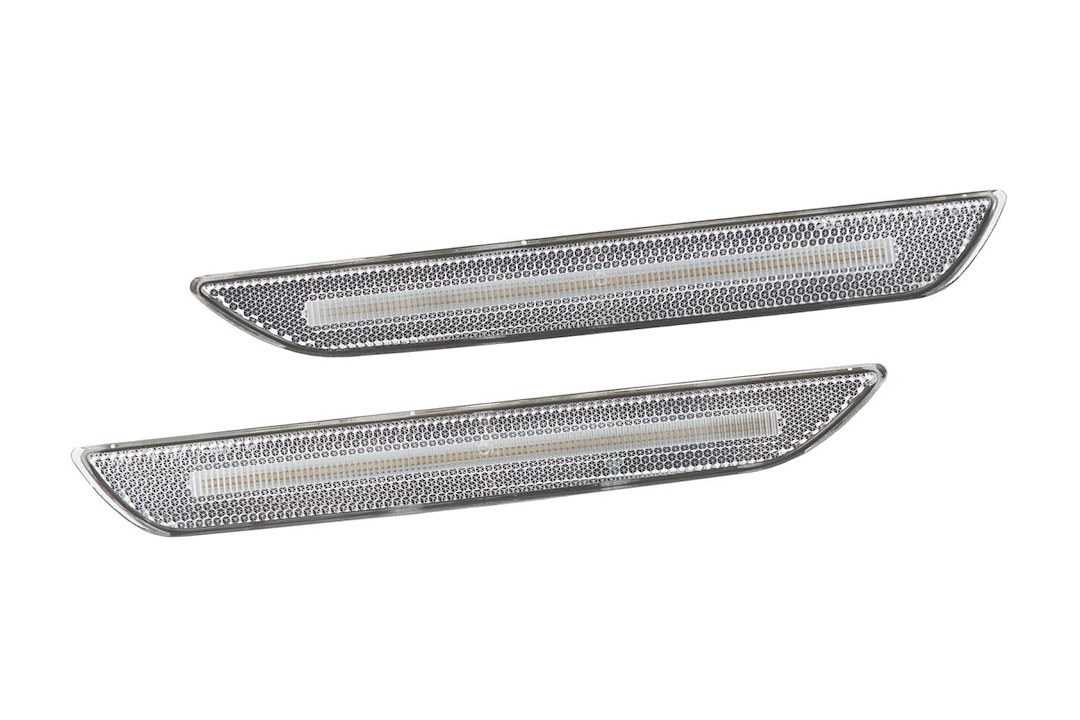 Diode Dynamc Side Marker Light, Side Fender, Clear Lens, Black Trim, LED Bulb, Red Bulb, Set of 2 – DD5002