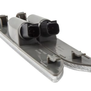 Diode Dynamc Side Marker Light, Side Fender, Clear Lens, Black Trim, LED Bulb, Red Bulb, Set of 2 – DD5002
