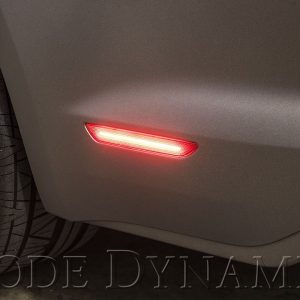 Diode Dynamc Side Marker Light, Side Fender, Clear Lens, Black Trim, LED Bulb, Red Bulb, Set of 2 – DD5002