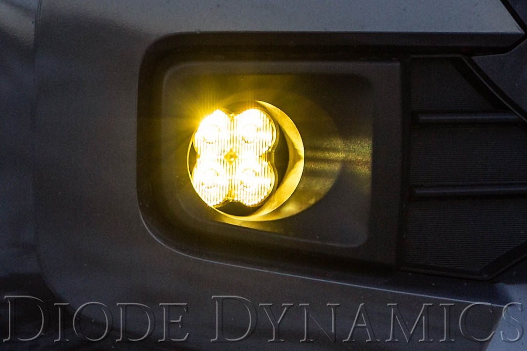 Diode Dynamc Driving/ Fog Light, Stage Series Sport, LED Bulb, Yellow Luxeon Z Es LED Bulb, 3 Inch Round, 14.5 Watt Bulbs – DD6187