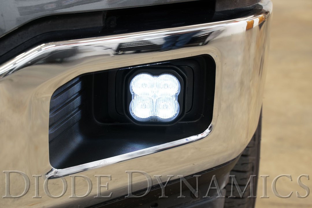 Diode Dynamc Driving/ Fog Light, Stage Series Pro, LED Bulb, Clear Bulbs, 3 Inch Square, 36 Watt Bulbs Amp Draw 2.7 Amp at 12.8 Volt – DD6242