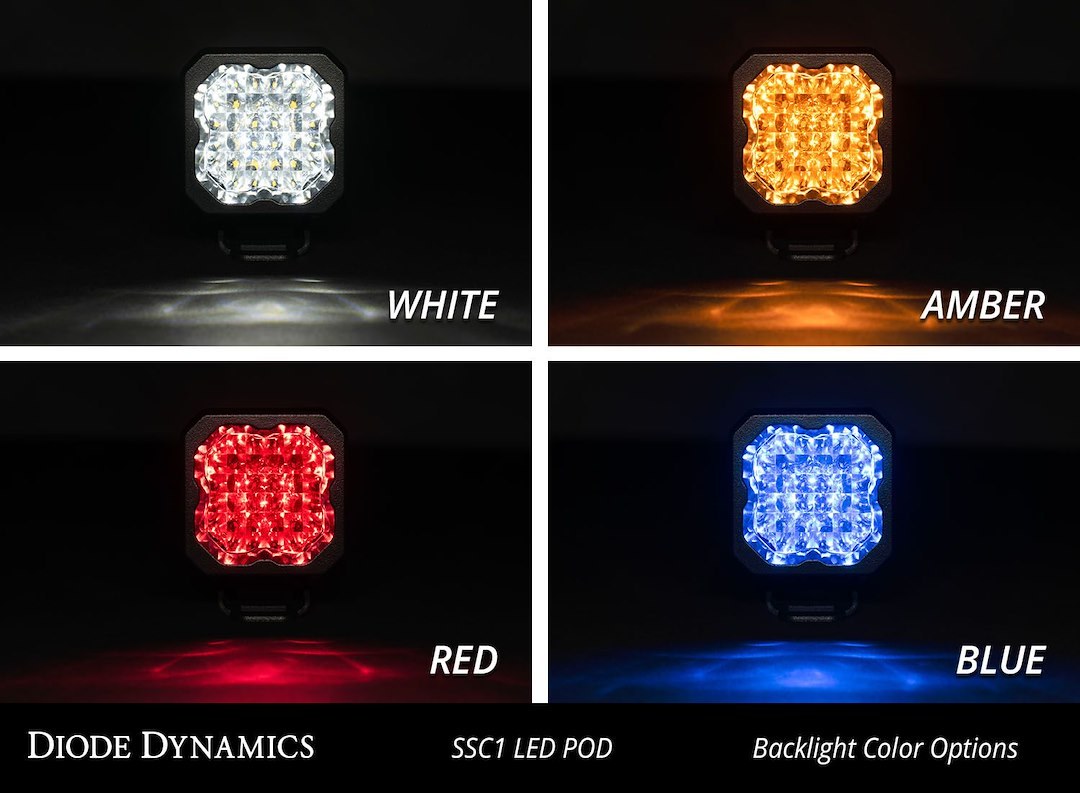 Diode Dynamc Driving/ Fog Light, Stage Series C1, LED Bulb, White Cree XHP50 LED Bulb, 2 Inch Square, 19 Watt Bulb – DD6454P